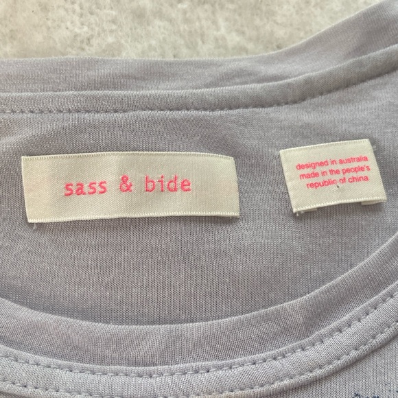 Sass and Bide Woman’s Kiss the Sky Pattern Tee Shirt  Embellished Boho  Size M - Picture 3 of 11